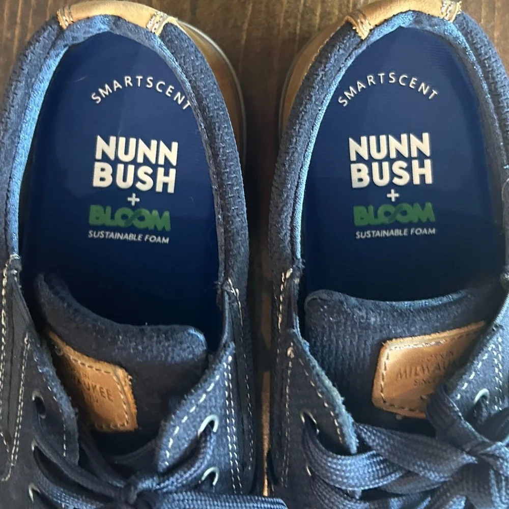 Nunn Bush Tour 2.0 PT OX Mens 11W Navy Leather KORE Sneakers Business Casual